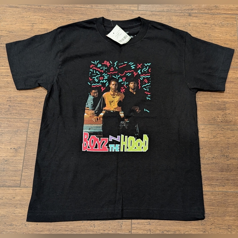 Boyz N The Hood Shirt Youth Size Large Black Philcos Movie Poster Crew Neck Tee